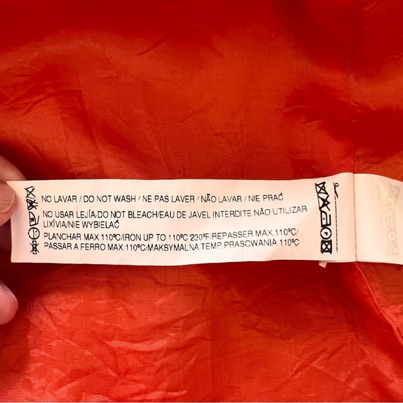 Zara Women's Basic Cropped Jacket Bold Stylish Orange 100% Heavy Cotton Size S - Picture 17 of 17